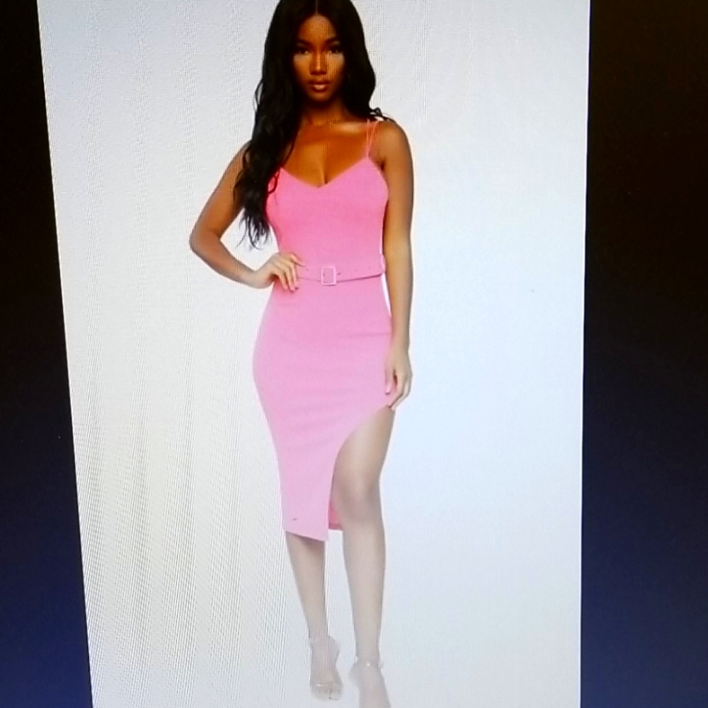 Sizzling Pink Strappy Dress